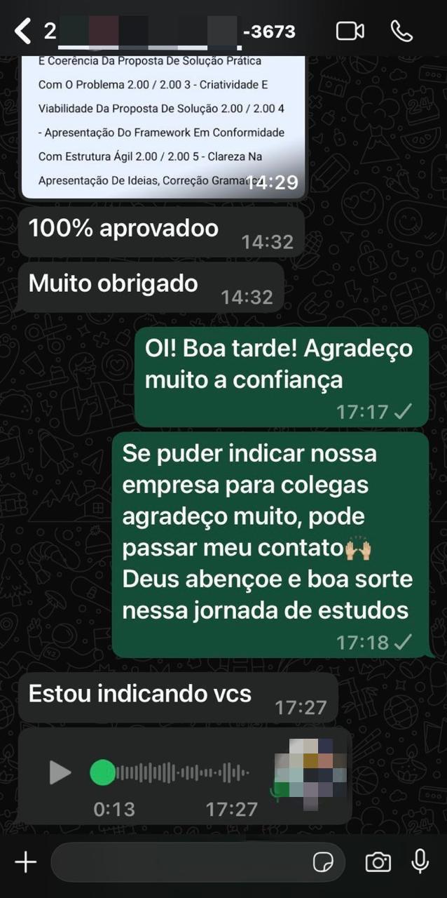 Depoimento de aluno atendido pela Conclusor 15